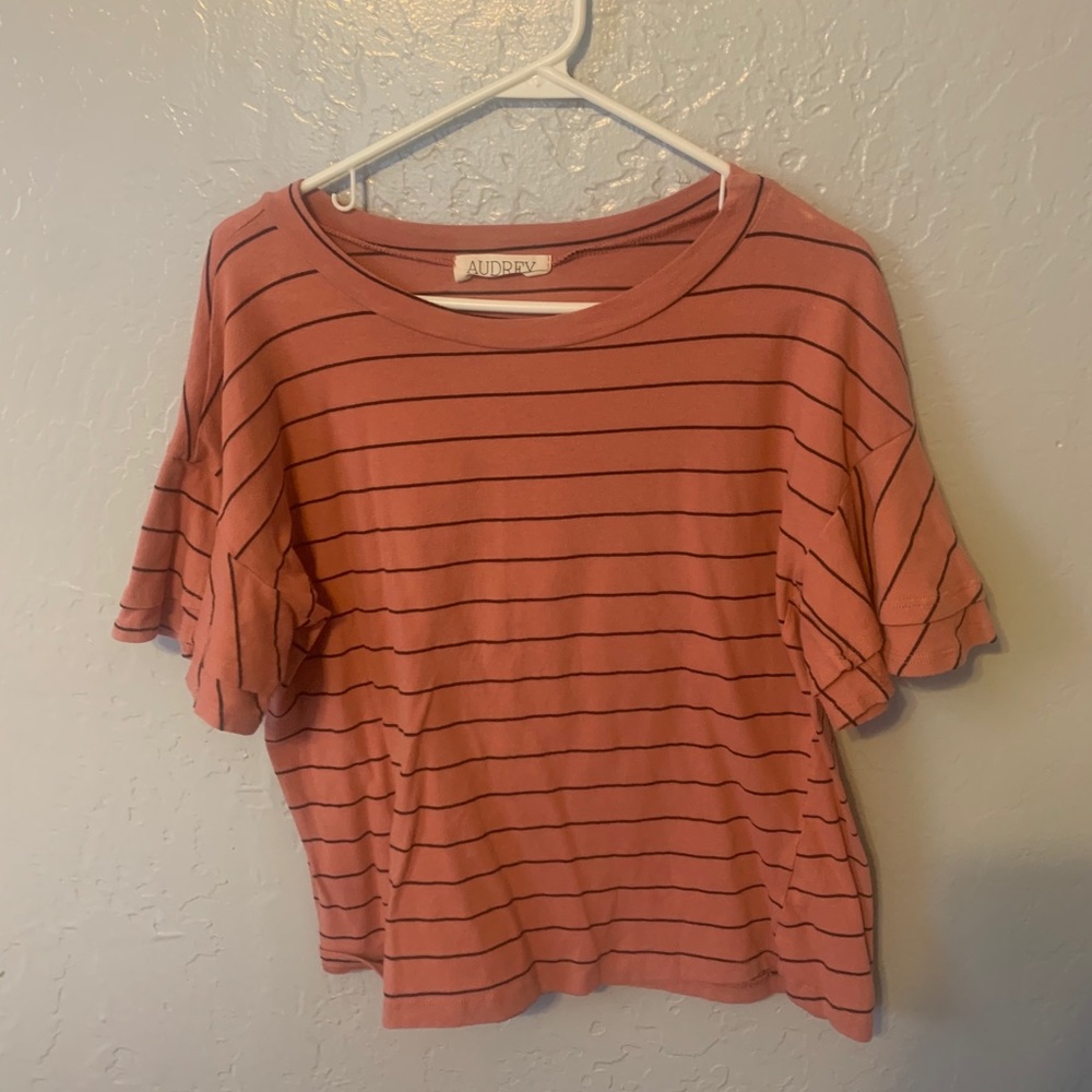 ruffle sleeve t-shirt
